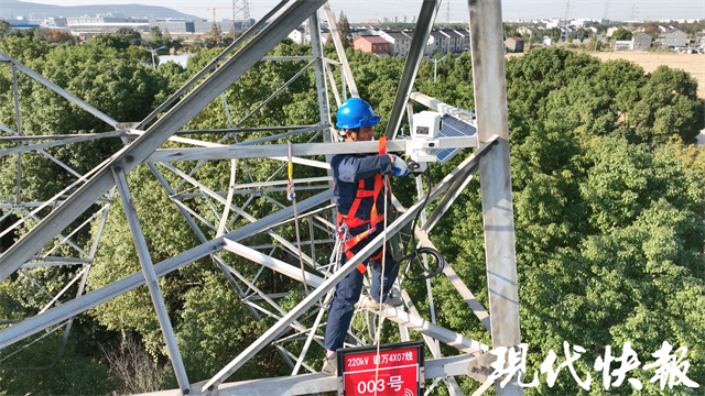 江蘇首批5g輸電可視化巡檢設備在蘇州上崗