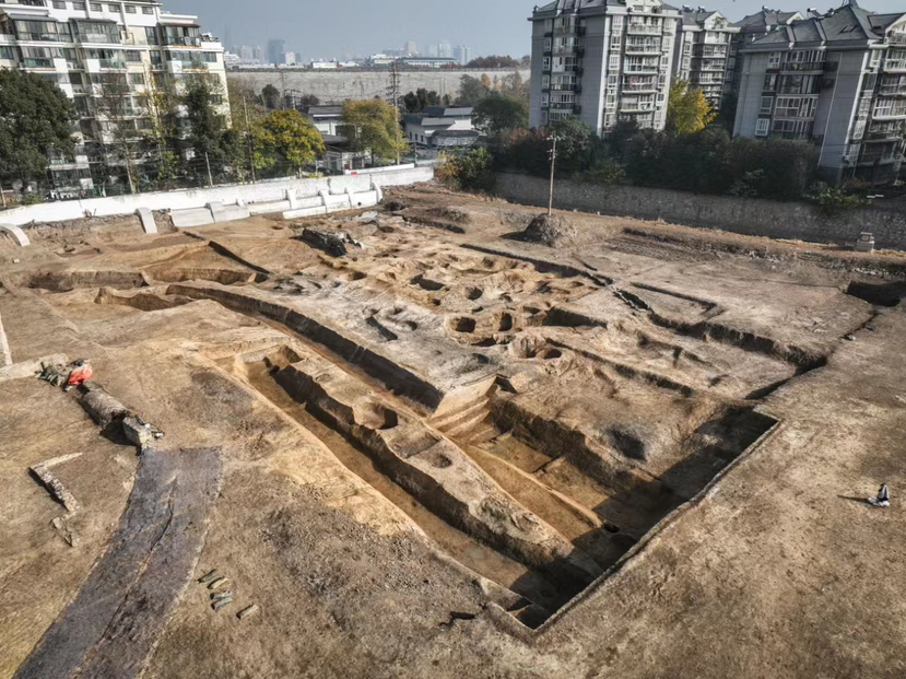 西街遗址考古发掘现场。南京日报/紫金山新闻记者 董家训摄