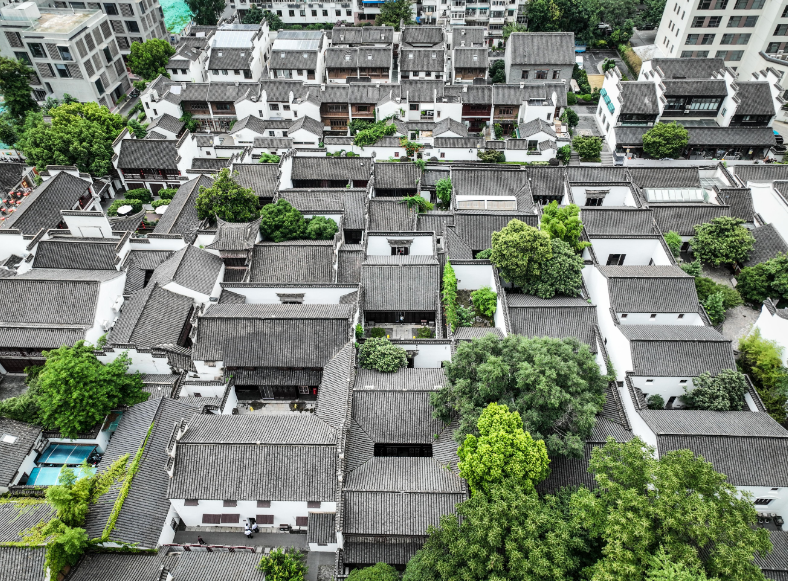 空中鸟瞰南京市民俗博物馆。 实习生 李宁宁 南京日报/紫金山新闻记者 董家训 摄