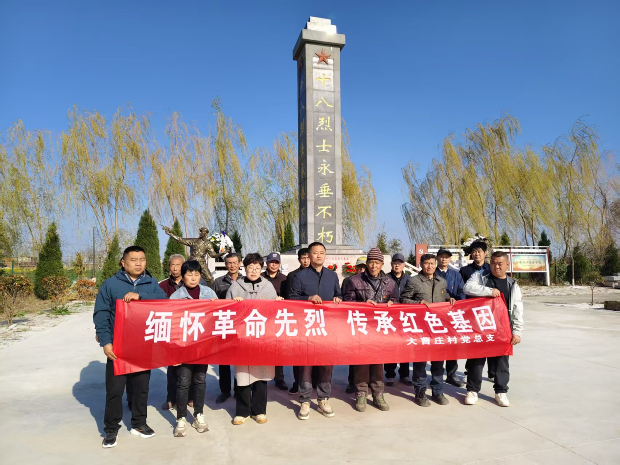 阜宁县沟墩镇大曹庄村开展缅怀革命先烈活动
